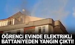 Zonguldak’ta öğrenci evinde elektrikli battaniyeden yangın çıktı