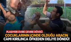 İzmir’de çocuklarının içinde olduğu aracın camı kırılınca deliye döndü! Plasiyeri evire çevire dövdü!