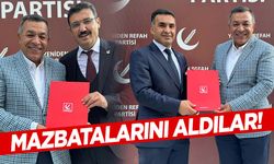 Yeniden Refah Şehzadeler ve Turgutlu ilçe başkanları mazbatalarını aldı