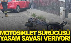 Manisa’da otomobil ve motosiklet çarpıştı… Motosiklet sürücüsü yaşam savaşı veriyor!