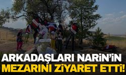 Narin’in arkadaşları, Narin’in mezarını ziyaret etti