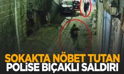 Nöbetteki polisi bıçakladı! Dehşet anları kamerada!