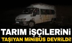 Konya'da tarım işçilerini taşıyan minibüs devrildi! Çok sayıda yaralı var