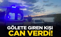 Uşak'ta gölete giren kişi can verdi!