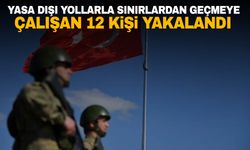 Yasa dışı yollarla sınırlardan geçmeye çalışan 12 kişi yakalandı