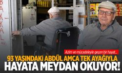 93 yaşındaki Manisalı esnaf Abdül Balolsun tek ayağıyla yaşama tutundu… 82 yıldır çalışıyor!