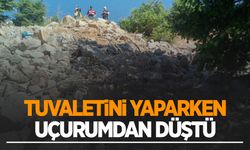 Antalya’da tuvaletini yapmak isteyen sürücü uçuruma yuvarlandı