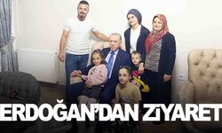 Cumhurbaşkanı Erdoğan’dan depremzede aileye ziyaret