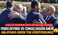 Ferdi Zeyrek ve Cengiz Ergün Cumhuriyet Kavşağı Açılışında Bir Araya Geldi