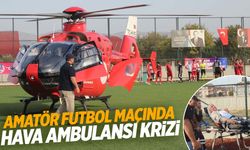 İzmir’de ilginç anlar! Sahaya hava ambulansı indi!