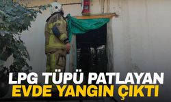 İzmir’de LPG tüpü patlayan evde yangın çıktı