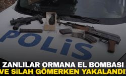 İzmir’de zanlılar ormana el bombası gömerken yakalandı!