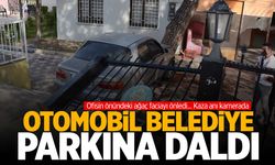 Manisa Kırkağaç’ta kontrolden çıkan araç belediye parkına uçtu! Sürücü ölümden döndü