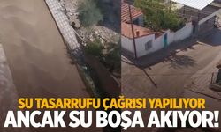 Akhisar’da vatandaşlar tepkili: Su tasarrufu çağrısı yapılıyor ancak su boşa akıyor!