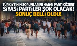 Türkiye’nin Sorunlarını Hangi Parti Çözer? Dev Anket Çıktı! Sonuç Çok İlginç…