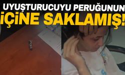 Uyuşturucu ticareti yapan şüpheliler uyuşturucuyu peruğa saklamış!