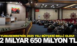 Yunusemre’nin 2025 yılı bütçesi belli oldu!