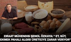 Ziraat Mühendisi Şenol Özkaya: “Et, süt, ekmek pahalı algısı üreticiye zarar veriyor”