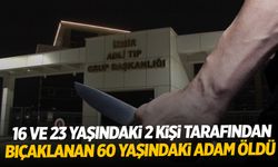 16 ve 23 yaşındaki 2 kişi tarafından bıçaklanan 60 yaşındaki adam öldü