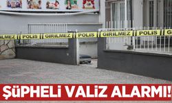 Apartman bahçesinde şüpheli valiz!