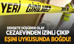 Cezaevinden izinli çıkan kişi dehşet saçtı! Eşini uykusunda boğarak öldürdü!