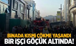 İstanbul’da yıkım esnasında bina çöktü! Bir işçi göçük altında!