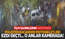 İzmir'de Film Gibi Kovalamaca! Polisten Kaçarken Motosikletleri Ezip Geçti!