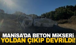 Manisa’da freni boşalan beton mikseri dehşet saçtı!