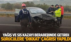 Manisa’da yağış ve sis 14 trafik kazasına sebep oldu! Araç sürücülerine uyarı geldi