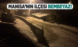 Manisa’nın ilçesinde akşam saatlerinde başladı! Her yer bembeyaz!