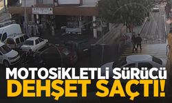 Motosikletli sürücü sokak ortasında silahlı saldırıda bulundu