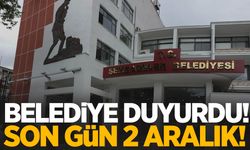 Şehzadeler belediyesi duyurdu! Son gün 2 Aralık