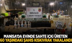 Yunusemre’de evinde sahte içki üreten şahıs kıskıvrak yakalandı