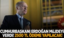 Cumhurbaşkanı Erdoğan müjdeyi verdi! 2500 TL ödeme yapılacak