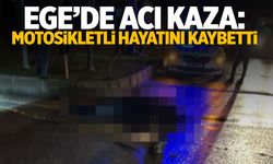 Ege’de kafasını trafik lambası direğine çarpan motosikletli hayatını kaybetti