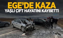 Ege’de otomobiller kafa kafaya çarpıştı! Yaşlı çift hayatını kaybetti!