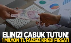 Elinizi çabuk tutun! 1 milyon TL faizsiz kredi fırsatı