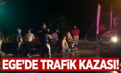 Ege’de trafik kazası: 2’si çocuk 8 yaralı