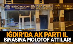 Iğdır’da AK Parti il binasına molotoflu saldırı