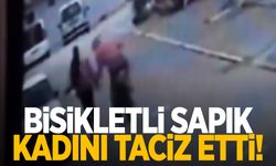 İzmir’de bisikletli sapık genç kadını taciz etti