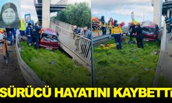 İzmir’de kaza… Otomobil üst geçide çarptı!