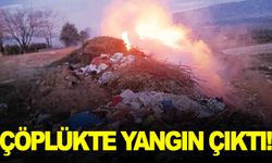 Manisa’da çöplük yangını… Aynı yer ikinci kez yandı!