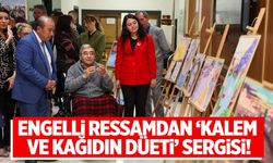 Manisa’da engelli ressamın sergisi büyük beğeni topladı