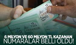 Milli Piyango’da 6 ve 60 milyon TL kazanan numaralar açıklandı!