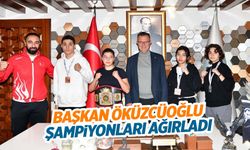 Başkan Öküzcüoğlu şampiyonları ağırladı