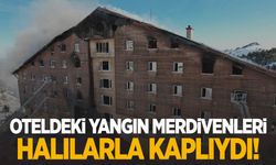 Grand Kartal Otel’in yangın merdivenleri halılarla kaplıydı