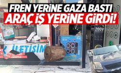 Manisa’da akılalmaz kaza: Fren yerine gaza basınca telefoncuya daldı!