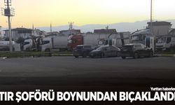 Tır şoförüne akaryakıt gaspı girişimi: Boynundan bıçaklandı