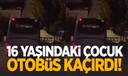 16 yaşındaki çocuk otobüs kaçırıp park halindeki araçlara çarptı