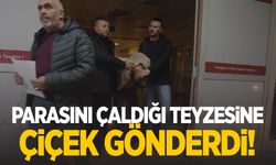 Parasını çaldığı teyzesine çiçek gönderen hırsız yakalandı